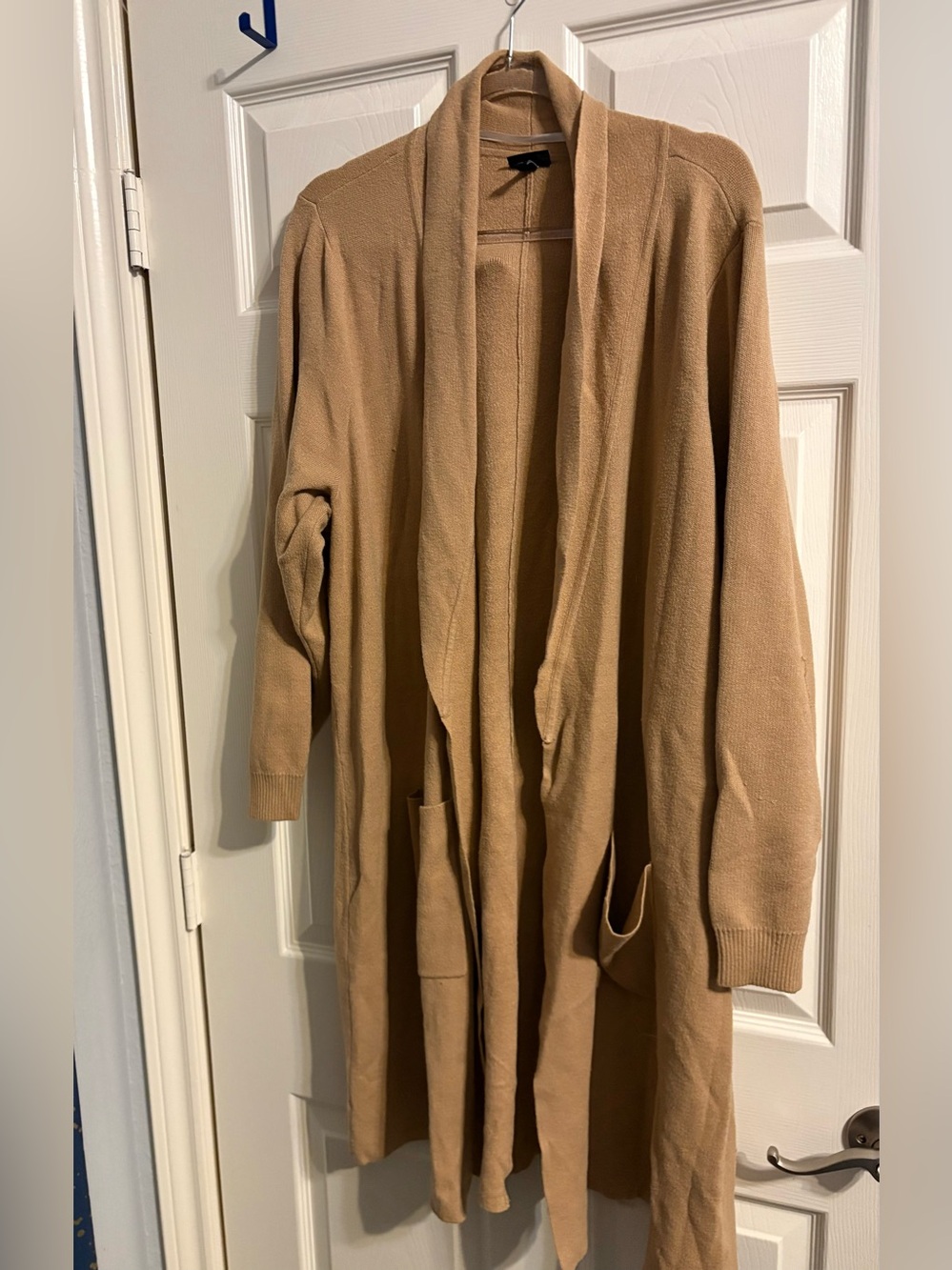 483- torrid Camel Open-Front Long Cardigan Coat